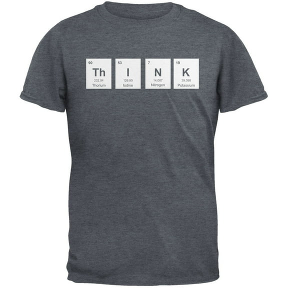 ThINK Periodic Elements Dark Heather Adult T-Shirt - Medium