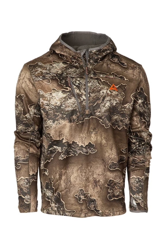 Thacha Gear Men's L-2 Midlayer Quarter Zip Hoodie Realtree Excape Medium