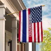 Thai American My Home My Blood Heritage Thailand House Flag, Double-Sided Outdoor Yard Decor 29.5 x 39.5 Inch