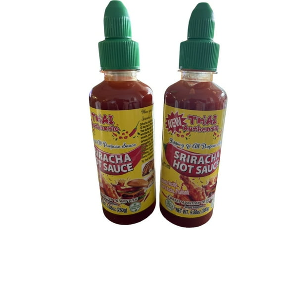 Thai Authentic Sriracha Hot Sauce, All Purpose Dipping Sauce, 9.88 oz (2 Pack)