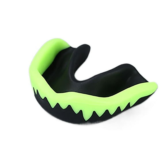 Thai Boxing Practical Gym Fitness EVA Safety Sports Mouthguard Mouth Guard Teeth Protector Tooth Brace GREEN&BLACK