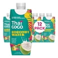 thumbnail image 1 of Thai Coco Organic Coconut Water, 100% Pure & Unsweetened, No Sugar Added, USDA Organic, Natural Electrolytes Hydration Drink, 11.2 fl oz Tetra Carton (Pack of 12), 1 of 5