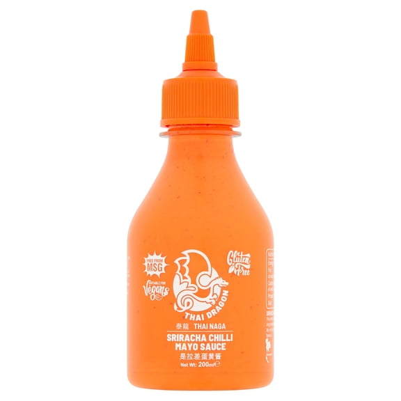 Thai Dragon Sriracha Chilli Mayo Sauce 200ml, Imported from Britain