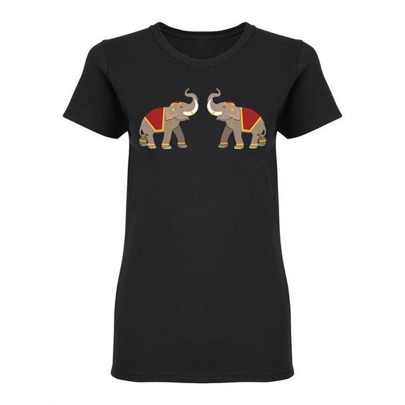 Thai Elephants Shaped T-Shirt Women -Image by Shutterstock, Female Medium