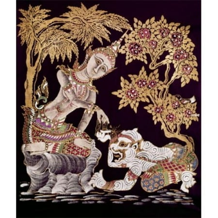 Thai Girl Subduing Monster Limatibul Surint Poster Print - 18 x 24 in.