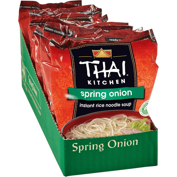 Thai Gluten Free Spring Onion Instant Rice Noodle Soup, 1.6 oz (Pack of 12)