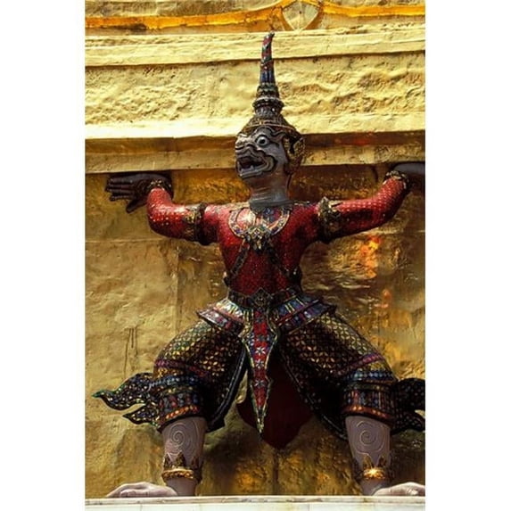 Thai Guardians & Detail of the Grand Palace Bangkok Thailand Poster Print by Claudia Adams