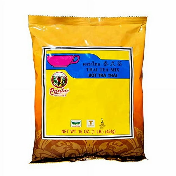 Thai Iced Tea Mix, Traditional Restaurant Style, 16 oz. (Pack of 6)