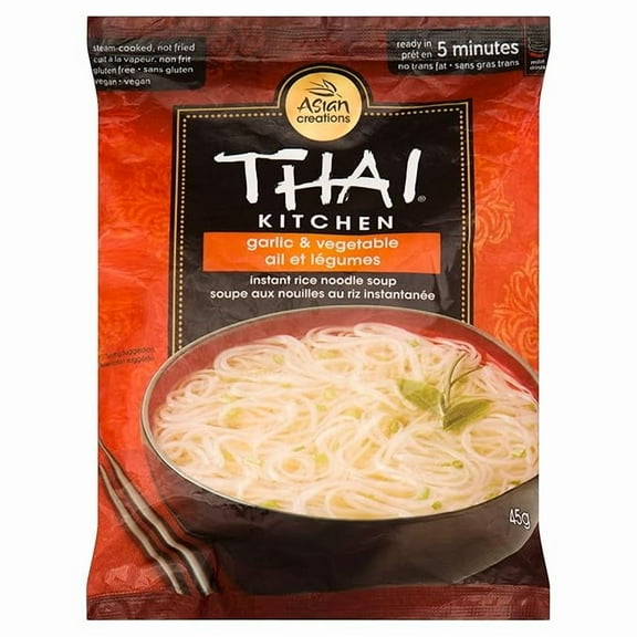 Thai Kitchen Gluten Free Garlic & Vegetable Instant Rice Noodle Soup, 1.6 oz