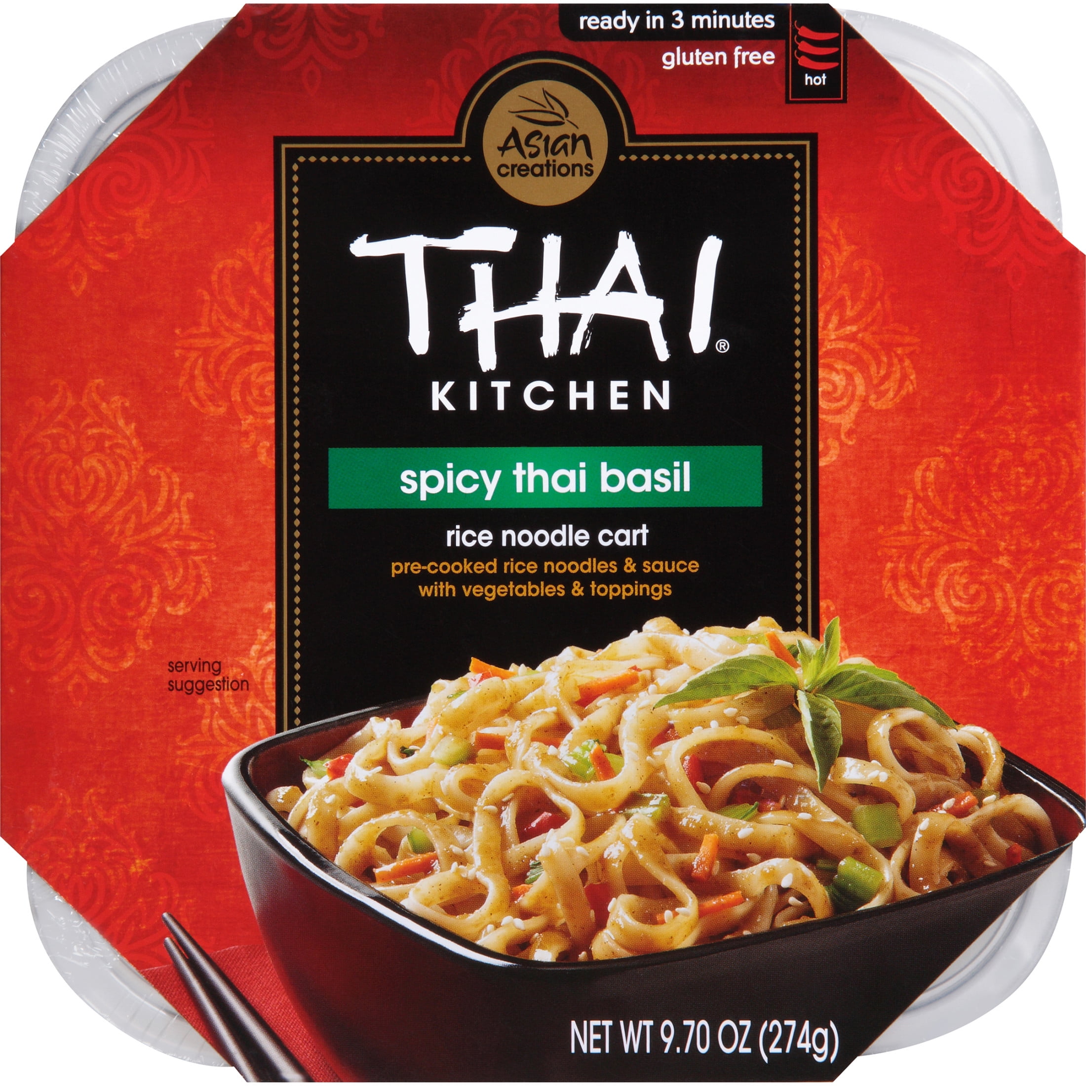 Thai Kitchen Gluten Free Gluten Free Spicy Thai Basil Rice Noodle Cart, 9.7 oz
