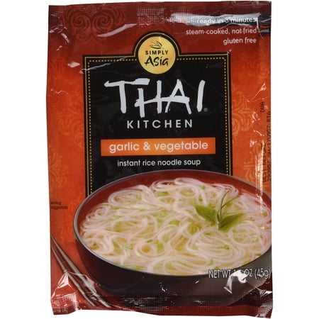 Thai Kitchen Instant Rice Noodle Soup, Garlic and Vegetables, 1.6-Ounce Unit (Pack of 12)