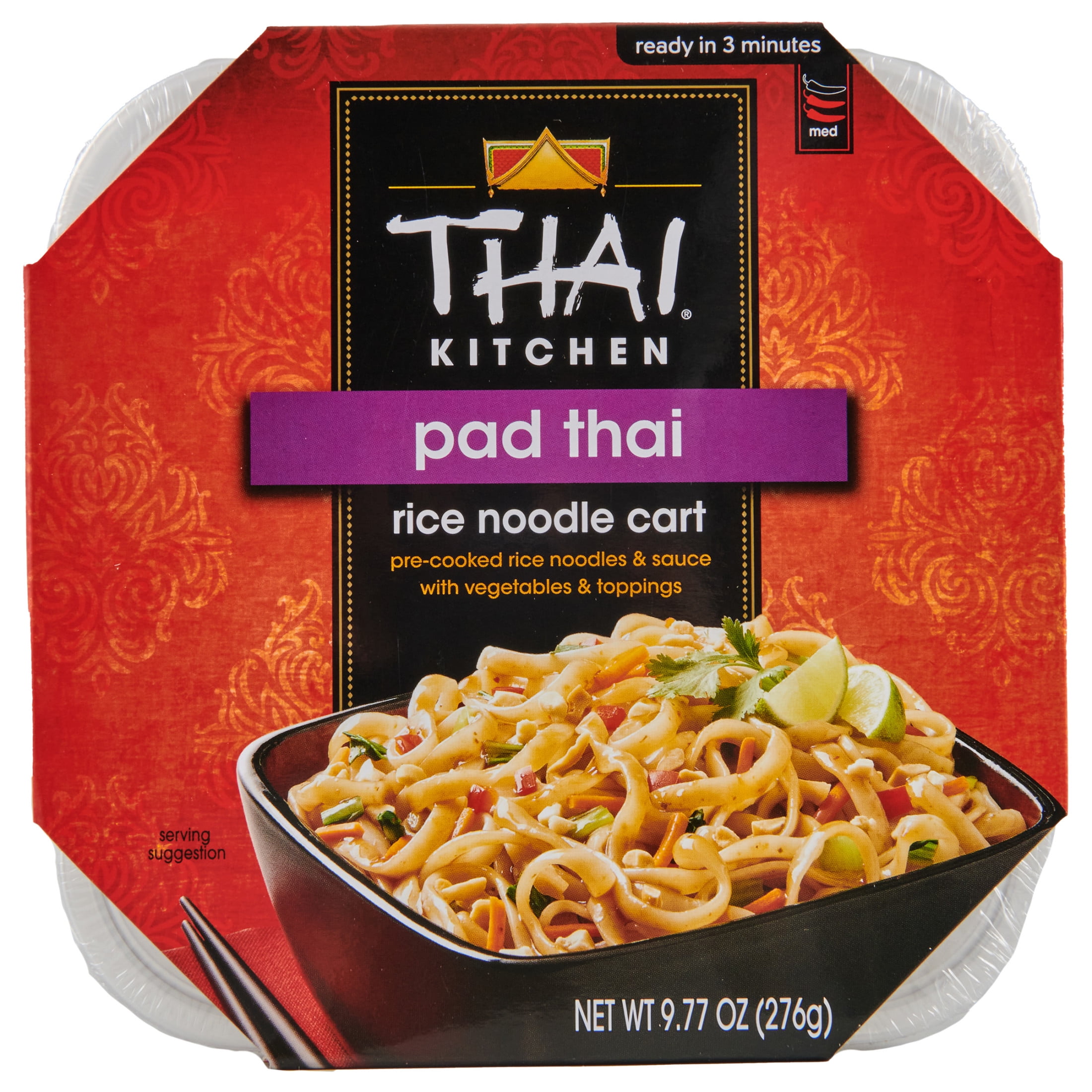 PAD THAI PRE-COOKED RICE NOODLES CART & SAUCE WITH VEGETABLES & TOPPINGS, PAD THAI
