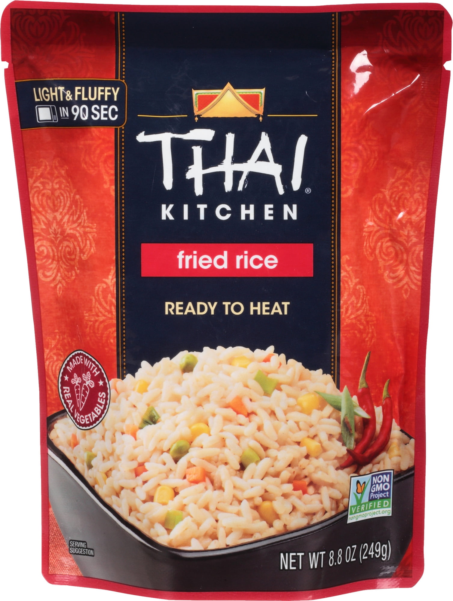 Kitchen Fried Rice Thai Kitchen Non-GMO Ready to Heat Fried Rice, 8.8 oz Pouch - Walmart.com