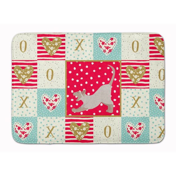 Thai Lilac Cat Love Machine Washable Memory Foam Mat