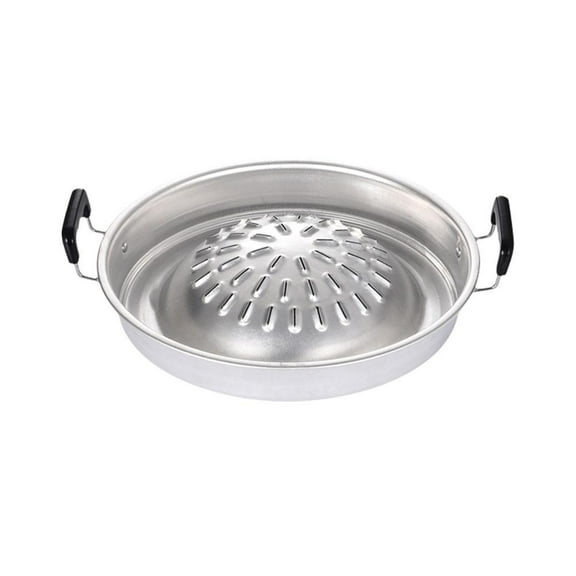 Thai Restaurant Grill Shabu Shabu Hot Pot - 2-in-1 Indoor Electric BBQ Griddle with Divided Pot, Black/Silver, 11.81" Diameter