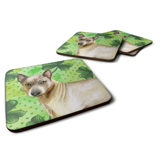 Thai Ridgeback St Patricks Foam Coaster Set of 4 Green