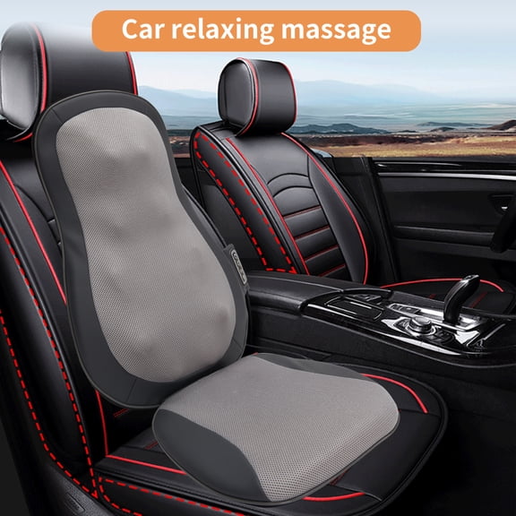 Thai Shiatsu Back Massage Cushion with Heat - Deep Tissue Kneading, 3D Ergonomic Design, Car/Chair Compatible, Breathable PU Material