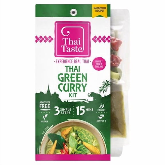 Thai Taste Easy Thai Green Curry Kit 224g, British Import (Pack of 2)