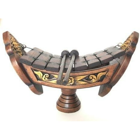 Thai Teak Wood Traditional Xylophone, 8 Musical Instrument, 11 Inch Decorative Gift