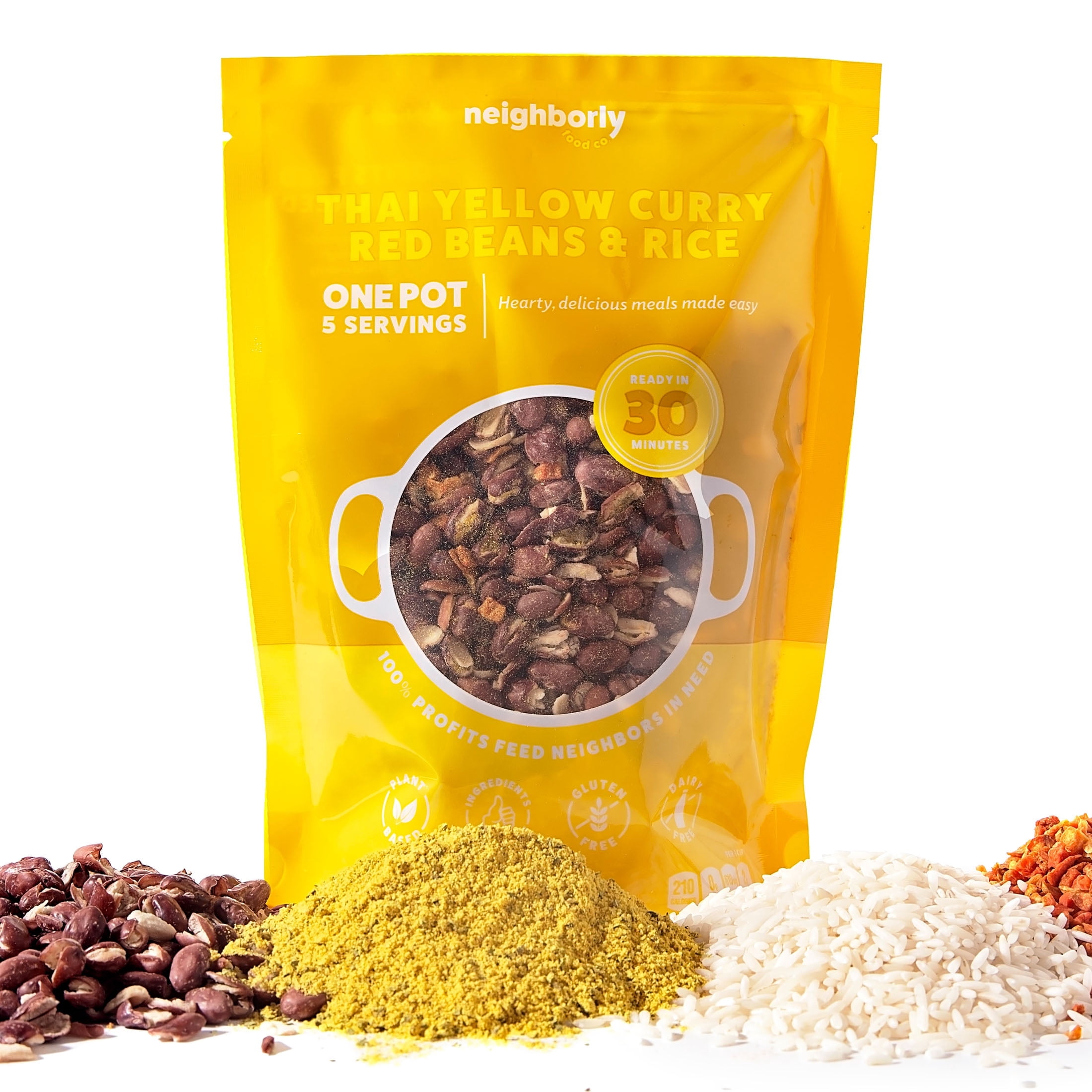 Neighborly Food Co. Thai Yellow Curry Red Beans & Rice Meal Ready to ...