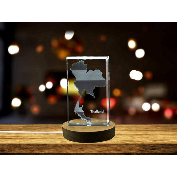 Thailand 3D Engraved Crystal 3D Engraved Crystal Keepsake/Gift/Decor/Collectible/Souvenir