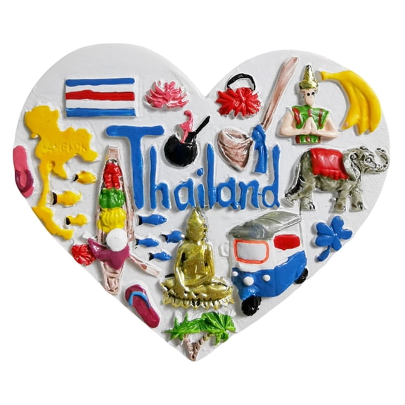 Thailand 3D Fridge Magnet Souvenir Gift,Resin Handmade Refrigerator Magnet Home Decoration Collection
