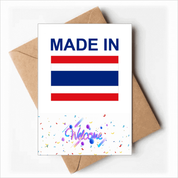 Thailand Country Love Welcome Back Greeting Cards Envelopes Blank