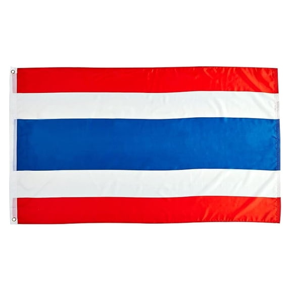 Thailand Flag 3x5 ft - Polyester Thai National Flag with Grommets - Indoor Outdoor Use - Lightweight Durable Flags for Display - Vibrant Colors