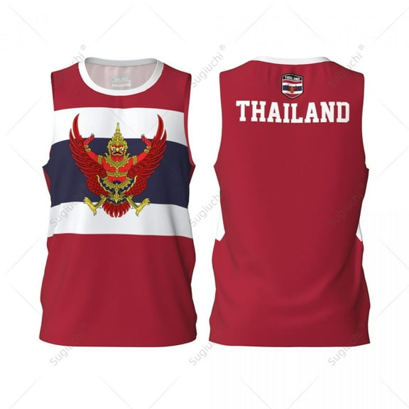 Thailand Flag Men Basketball Sports Jersey Running Fitness Multifunction Sleeveless tshirt Exclusive Custom Name Nunber