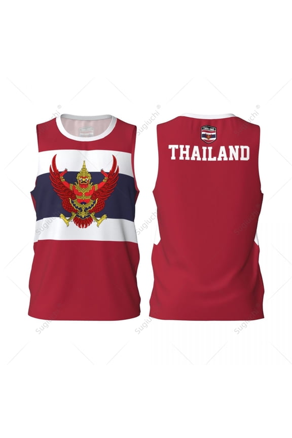 Thailand Flag Men Basketball Sports Jersey Running Fitness Multifunction Sleeveless tshirt Exclusive Custom Name Nunber