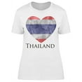 thumbnail image 1 of Thailand Flag Shape Heart T-Shirt Women -Image by Shutterstock, Female Large, 1 of 2