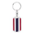 thumbnail image 1 of Thailand Flag Swivel Keychain Dog Tag Stainless Steel or 18k Gold, 1 of 10