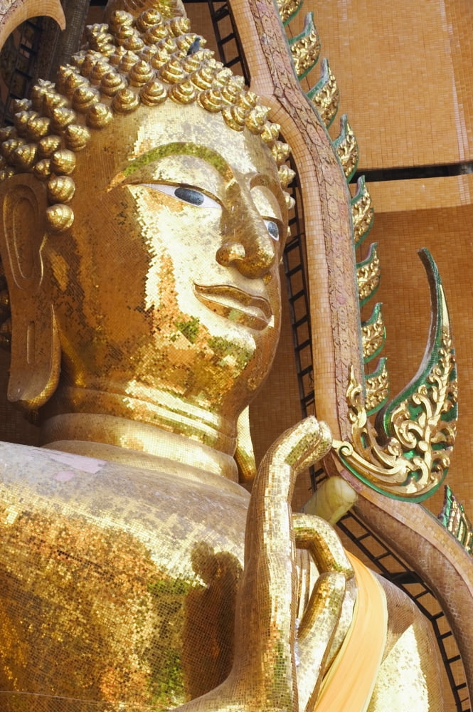 Thailand Kanchanaburi Large Buddha Statue At Wat Tham Sua Canvas Art - Bill Brennan Design Pics (22 x 34)