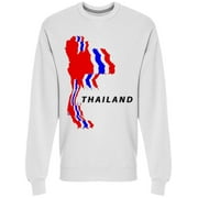Thailand Map Graphic Sweatshirt Men -Image by Shutterstock, Male Medium