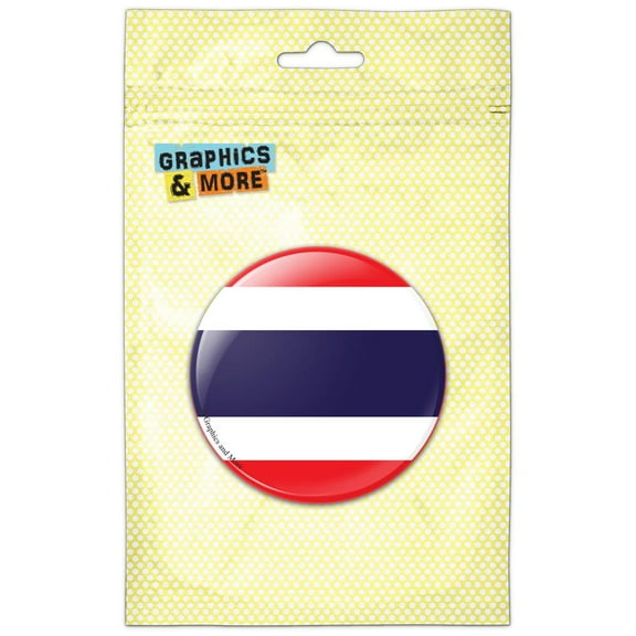 Thailand National Country Flag Pinback Button Pin Badge