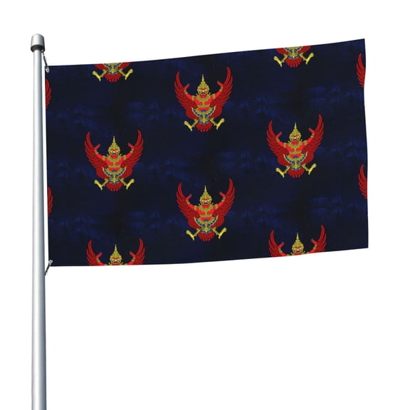 Thailand National Emblem Flag 5x8 Ft Print Vivid Color Light-Weighted Flags With Grommets