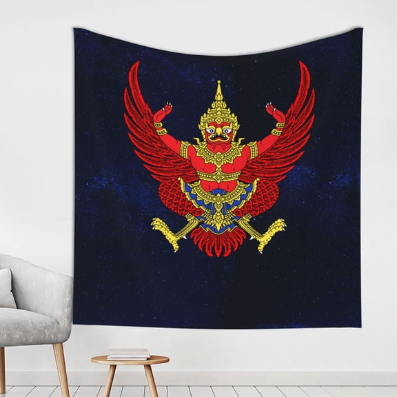 Thailand National Emblem Tapestries Wall Hanging Tapestry For Bedroom Dorm Decor(59"X59")