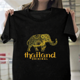 thumbnail image 1 of Thailand Original Elephant Cultural Souvenir Travel Unisex T-Shirt, up to size 3XL., 1 of 2
