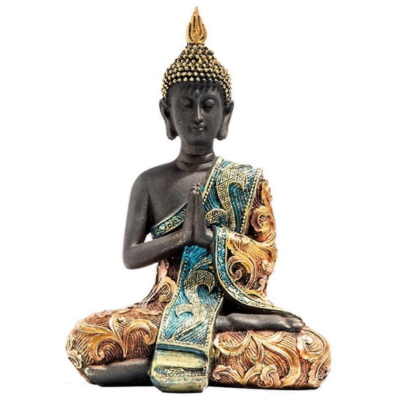 Thailand Sculpture Resin Handmade Buddhism Hindu Feng Shui Figurine Meditation Home Decor Ornament