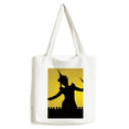 thumbnail image 1 of Thailand Shadow Culture Dancer Tote Canvas Bag Shopping Satchel Casual Handbag, 1 of 3