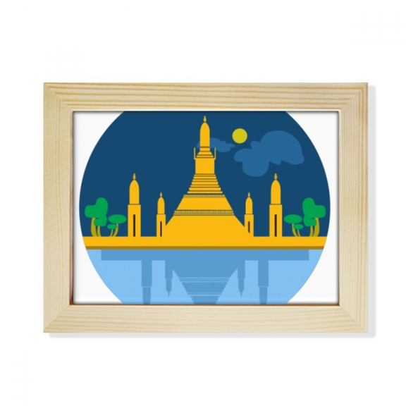 Thailand Special Temple Shield Desktop Photo Frame Picture Art Decoration Painting 6x8 inch