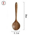thumbnail image 1 of Thailand Teak Natural Wood Tableware Spoon Ladle Turner Long Rice Colander Soup Skimmer Cooking Spoons Scoop Kitchen Tool Set, 1 of 4