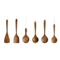 thumbnail image 1 of Thailand Teak Natural Wood Tableware Spoon Ladle Turner Long Rice Colander Soup Skimmer Cooking Spoons Scoop Kitchen Tool Set, 1 of 4