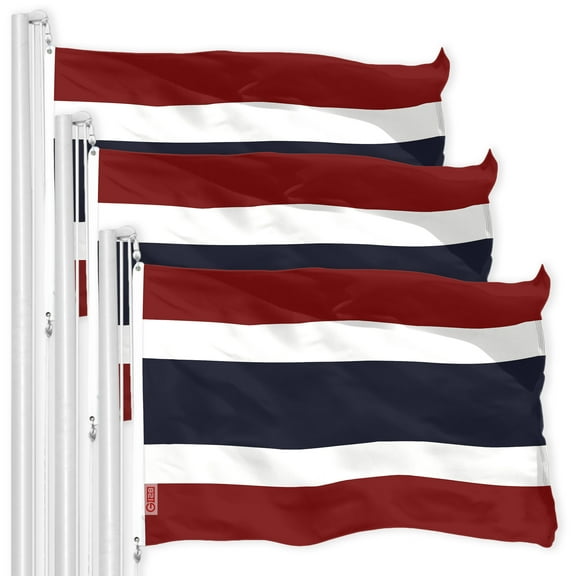 Thailand Thai Flag 3x5FT 3-Pack 150D Printed Polyester By G128