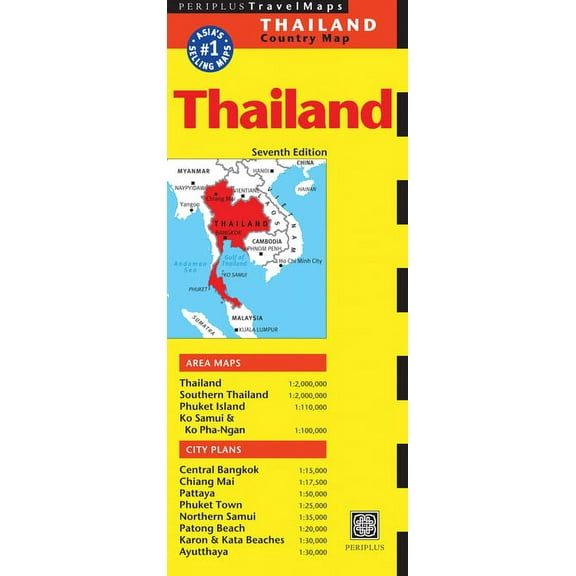 Thailand Travel Map, (Paperback)