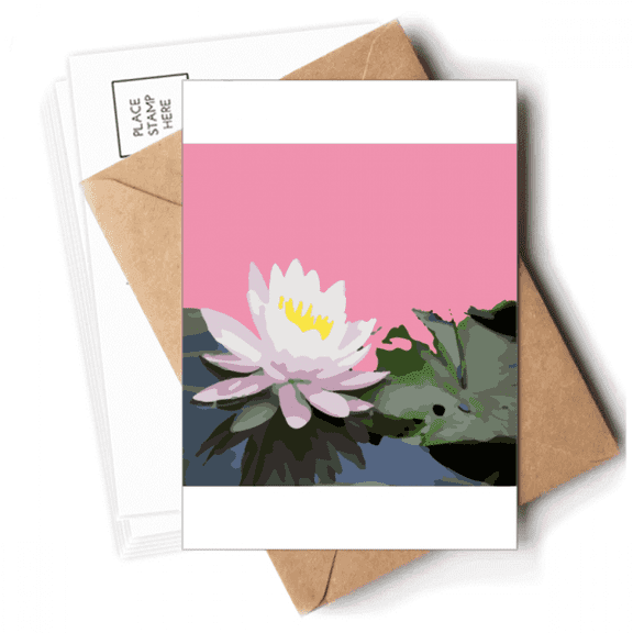 Thailand Water Lily Aquatic Postcards Envelopes Blank Note Cards Mailing