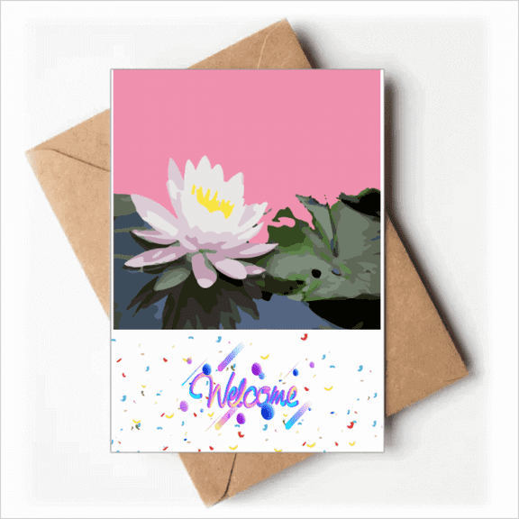 Thailand Water Lily Aquatic Welcome Back Greeting Cards Envelopes Blank