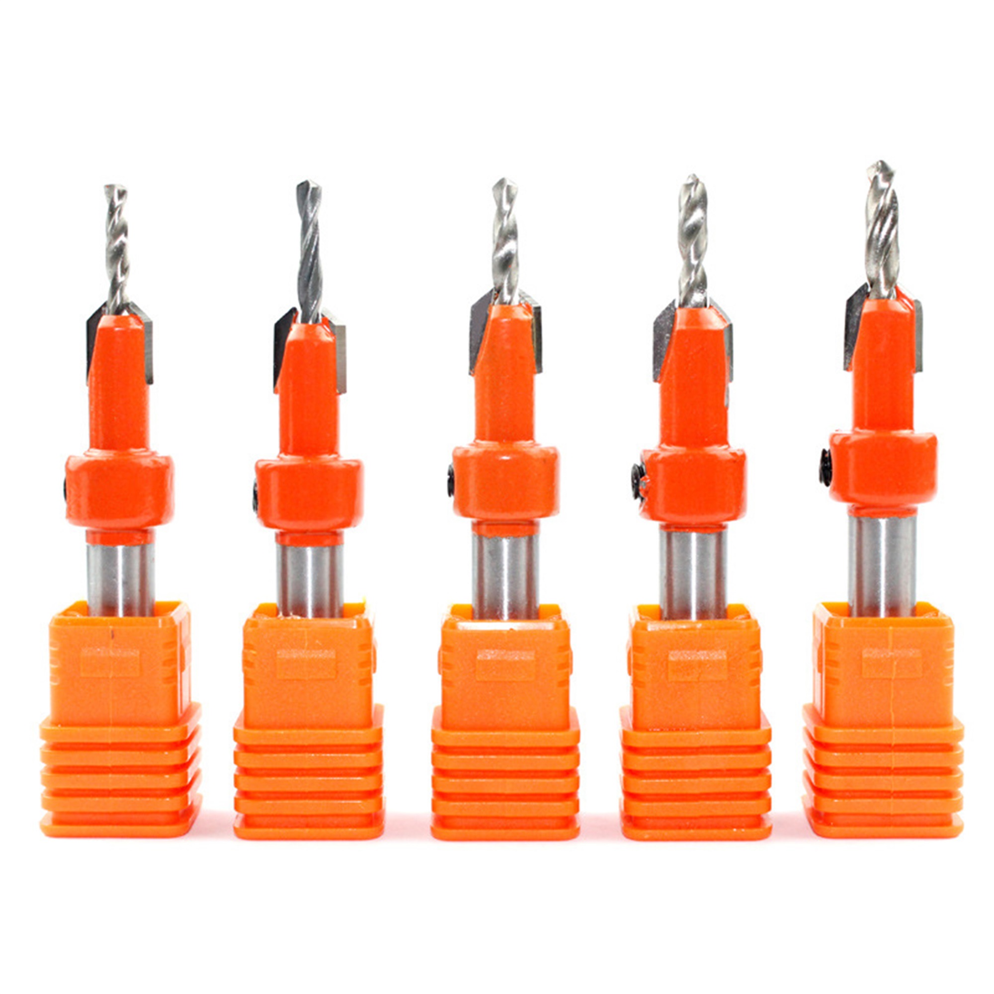 Thaisu 5pcs Counterbore Drill Bit Set, High Hardness Woodworking Drill
