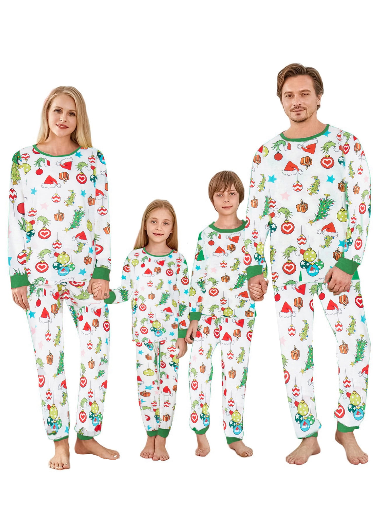 Thaisu Christmas Family Pajamas Set Matching Xmas Cartoon Pjs Nightwear ...