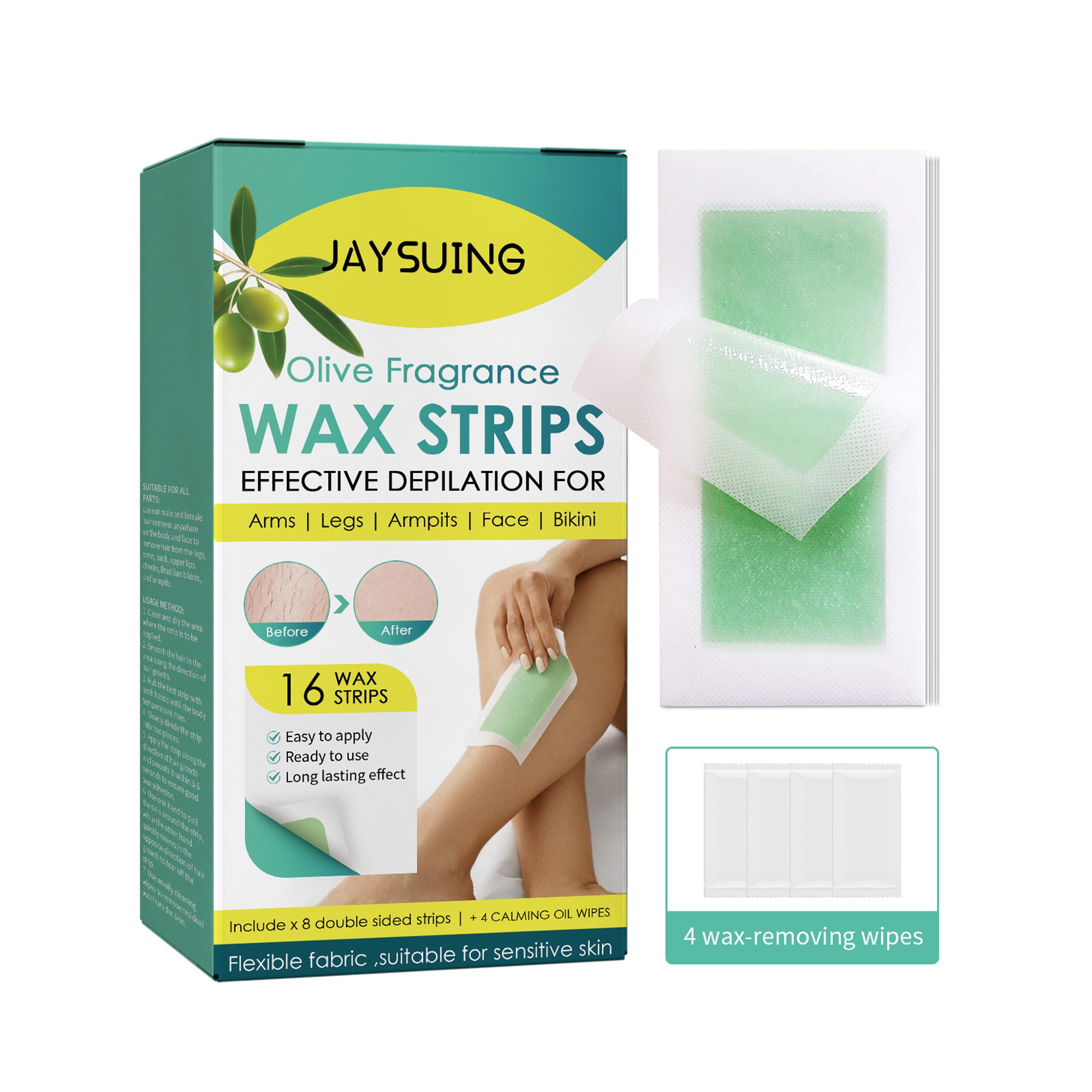 Thaisu Wax Strips for Hair Depilate, Waxing Strips for Legs, Body